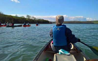 Canoeing out of Kingsbridge, South Hams, Devon