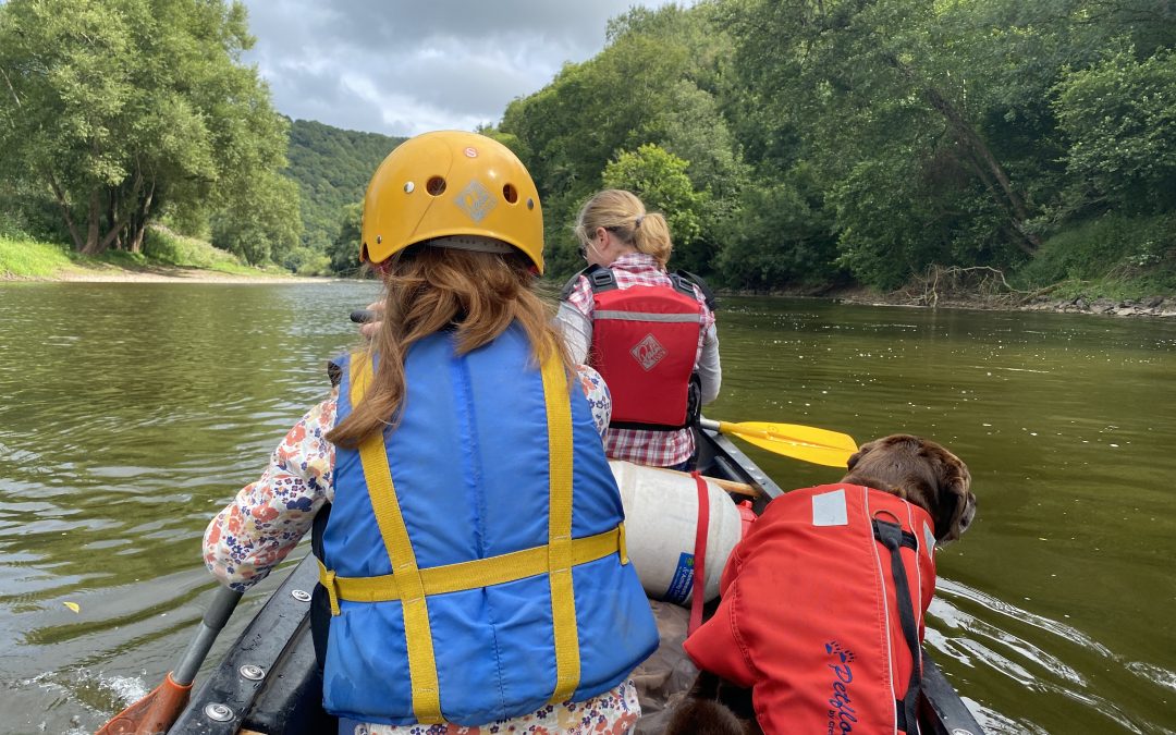 Canoe trip on the river Wye